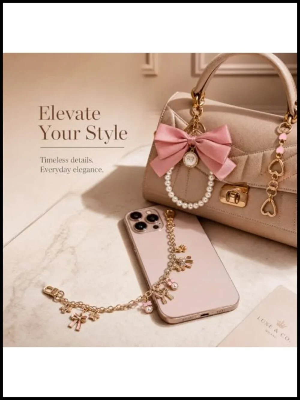 Bag Charm Chain Set - 3 Pcs Purse Chains with Replacement Extender Chain